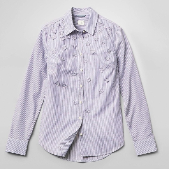 NEW A New Day Floral Applique Any Day Shirt [D2] - Picture 3 of 8